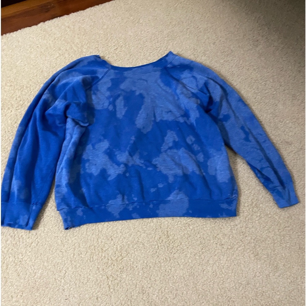Vintage Tie Dye Blue Crewneck Sweatshirt